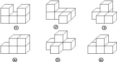 40分用5个同样大小的正方体搭出了下面的几个立体