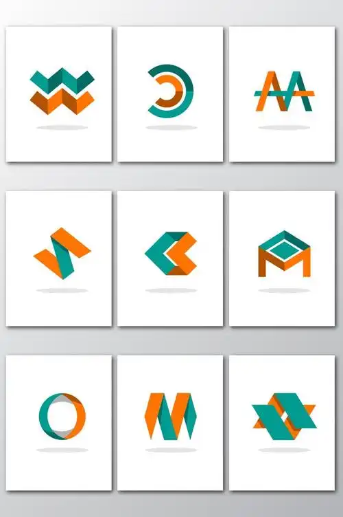 抽象几何图形logo设计素材