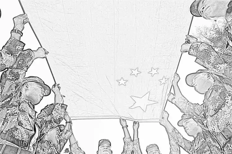 创意满满国旗下兵哥哥这组素描画亮了