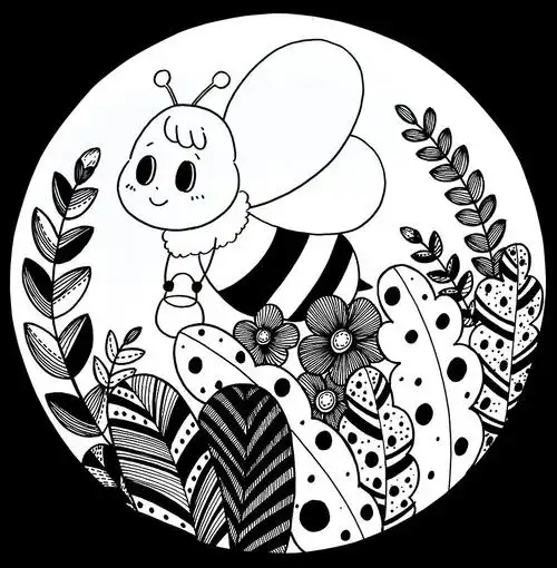 教程|线描与色彩的创想 -- 忙忙碌碌的小蜜蜂