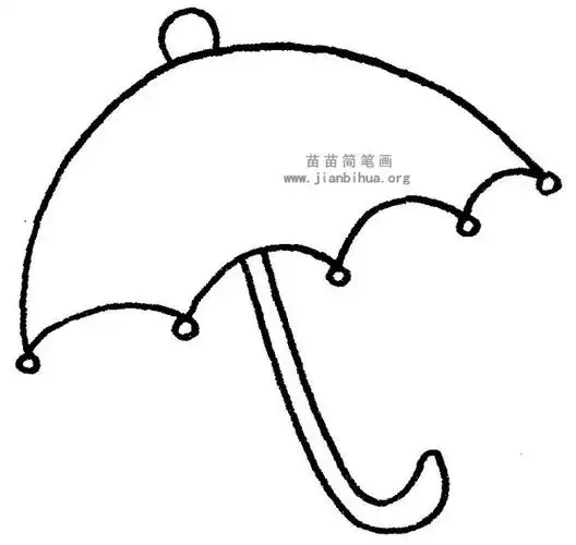 雨伞简笔画,儿歌与知识
