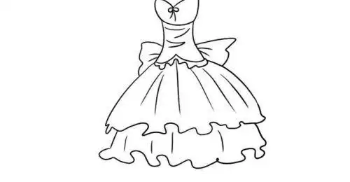 晚礼服公主裙简笔画图片大全简单又漂亮公主裙简笔画怎么画