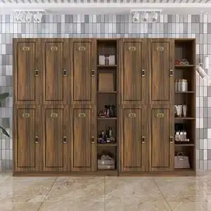 新品美发店更衣柜伽质员r工柜木身房存包柜带锁发廊美容院瑜健馆