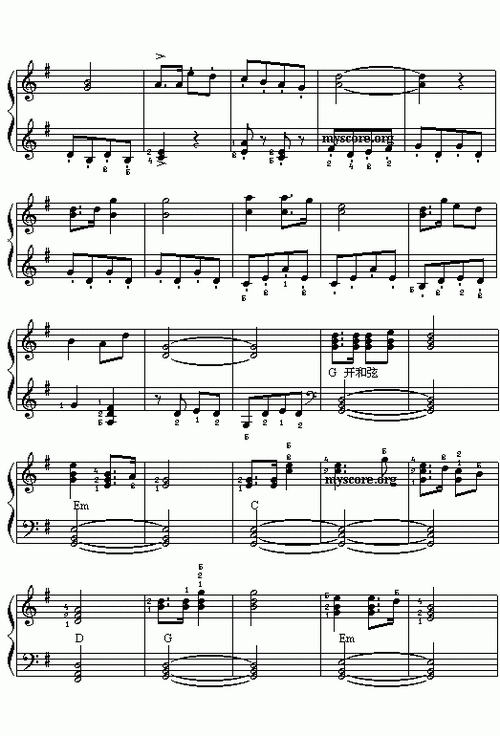 红星闪闪(王梅贞改编版)_钢琴曲谱_哆来咪123曲谱网