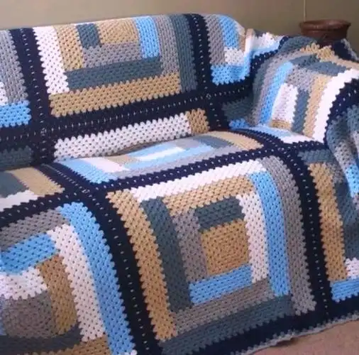 钩针编织沙发垫,毛线编织坐垫(就连家用的沙发垫都是自己钩的)