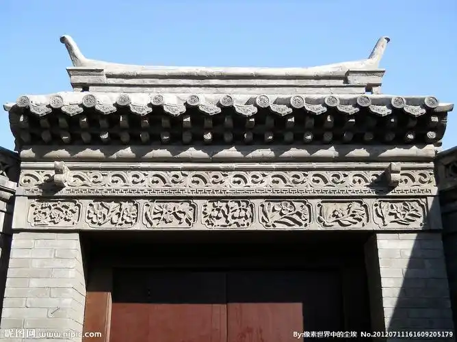 杨柳青古宅门头砖雕图片