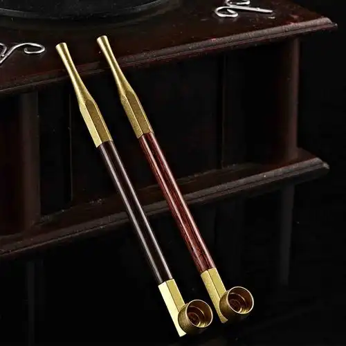 百诚过滤旱烟杆老式雪花铜烟枪传统长烟杆复古旱烟袋厂家烟具批发