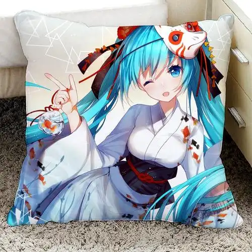 初音抱枕初音抱枕初音未来周边二次元动漫枕头靠垫抱枕来图定制礼物