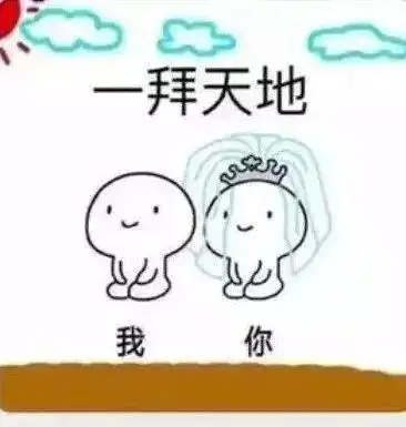 和对象说我们结婚吧#结婚表情包丨一拜天地,二拜高堂