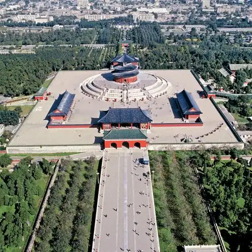 主要包括箭楼与城楼两处建筑↓99天坛和先农坛是中轴线上另一组两厢