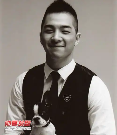 酷炫狂拽的莫西干短发 taeyang嘻哈风莫西干发型图片(4)