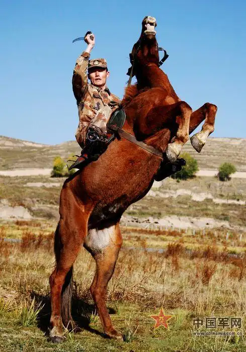 横刀立马尽显骑兵风彩.郭军摄
