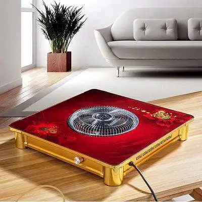 电火盆卧式多功能取暖器家用远红外烤火箱烘脚电炉子暖脚器地台炉