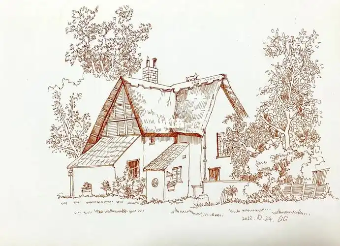 画画日常风景速写