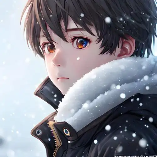 男生冬天头像动漫棉袄