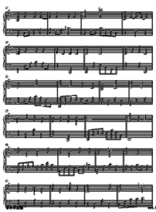 爱是不保留 关心妍 钢琴谱 五线谱