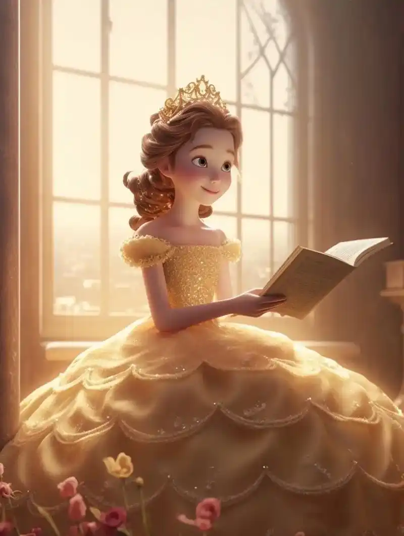 贝儿公主壁纸95.#手机壁纸 #ai绘画 #迪士尼公主 #欢 - 抖音