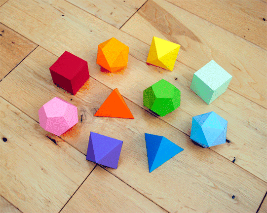 亲子diy:立体几何折纸搭建萌态十足的机器人,寓教于乐