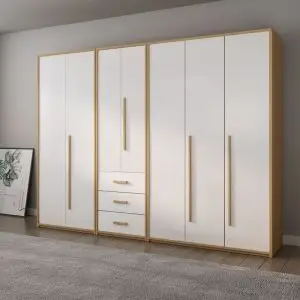 衣柜实木三门开