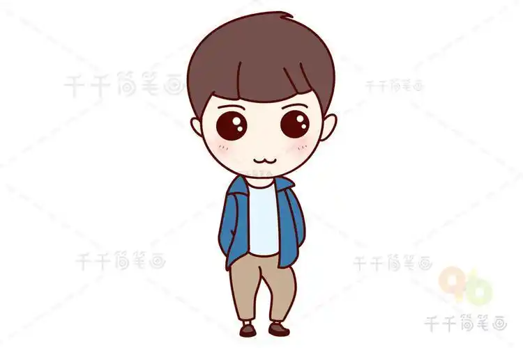 简单帅气人物简笔画图片大全男生图片动漫人物的男生帅气冷酷简笔画简