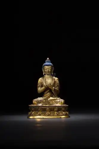 铜鎏金燃灯佛坐像