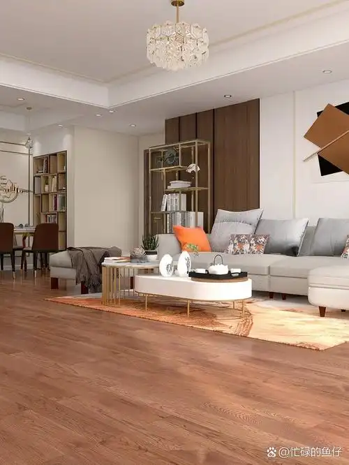 深咖色地板搭配轻奢风,高级又现代!