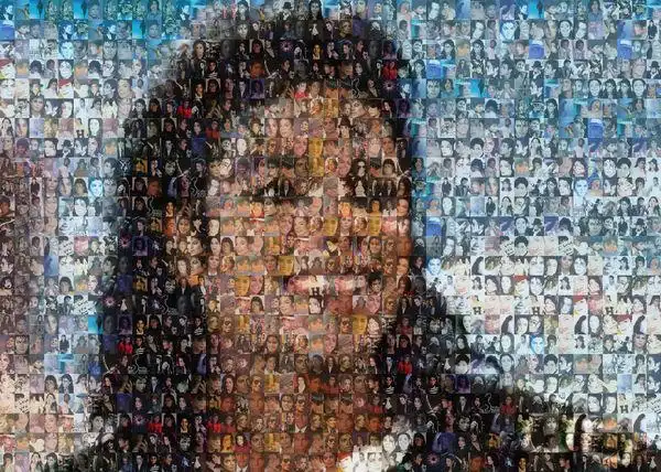 求一款能把很多小照片拼成一张人脸大照片的软件,类似下面这张