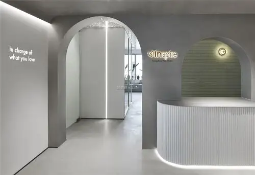 美容院前台背景墙效果图 美容院前台装修