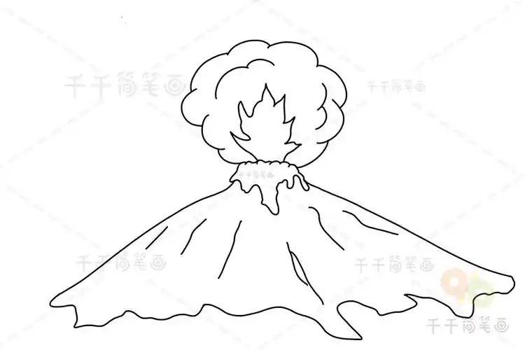地理知识 火山_天文地理简笔画