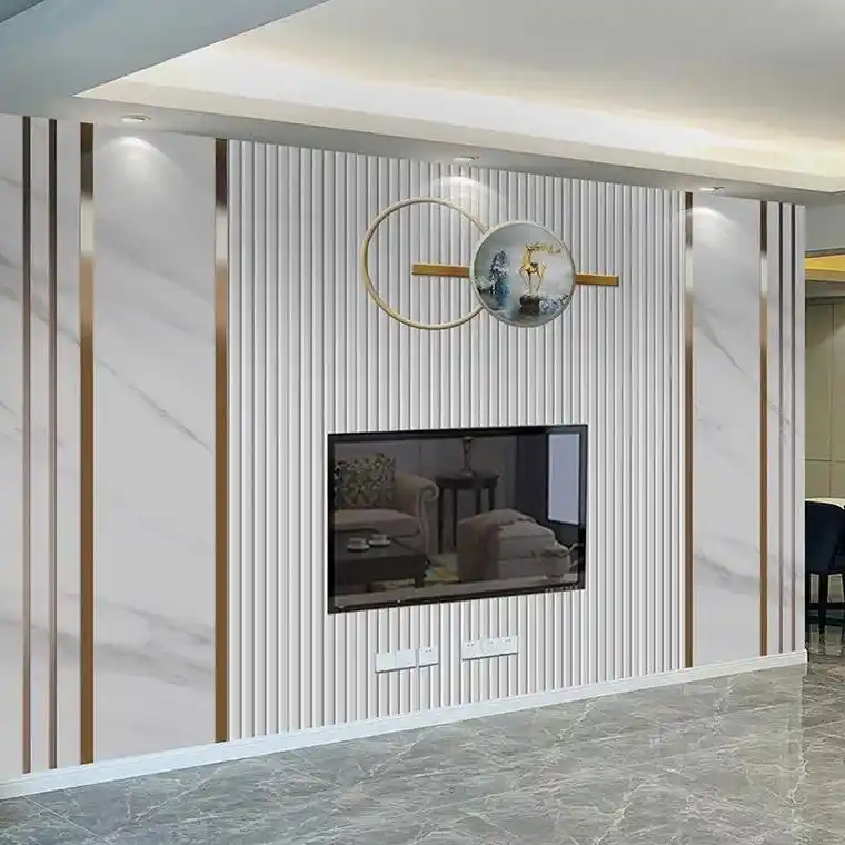 电视背景墙壁纸壁布高端轻奢风现代简约客厅