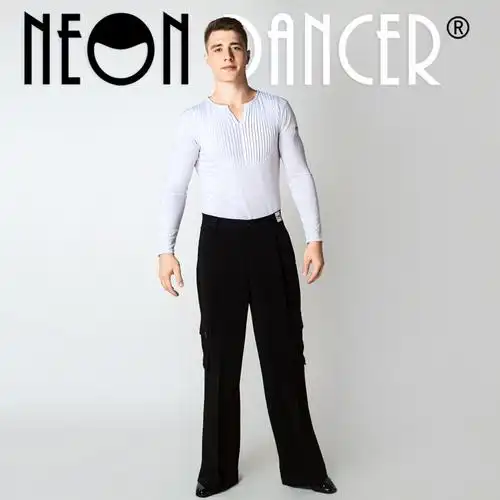 neondancer男士专业拉丁舞练习上衣表演演艺服装拉丁舞上装