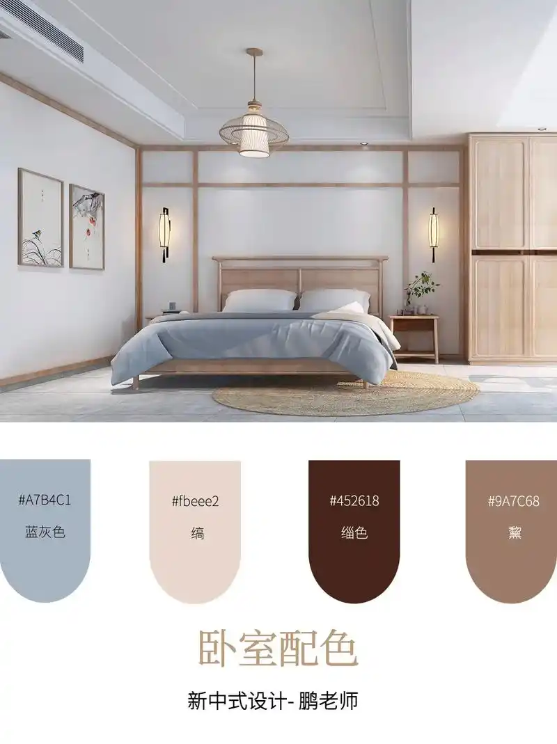 宋代美学新中式卧室配色大全03快来抄作业.