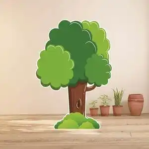 定制kt板森林动物苹果大树草丛花丛幼儿园情景剧舞台表演布景道具