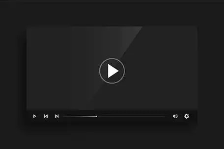 简单的样式现代视频播放器模板设计箭头图案无缝的蓝色传染媒介样式