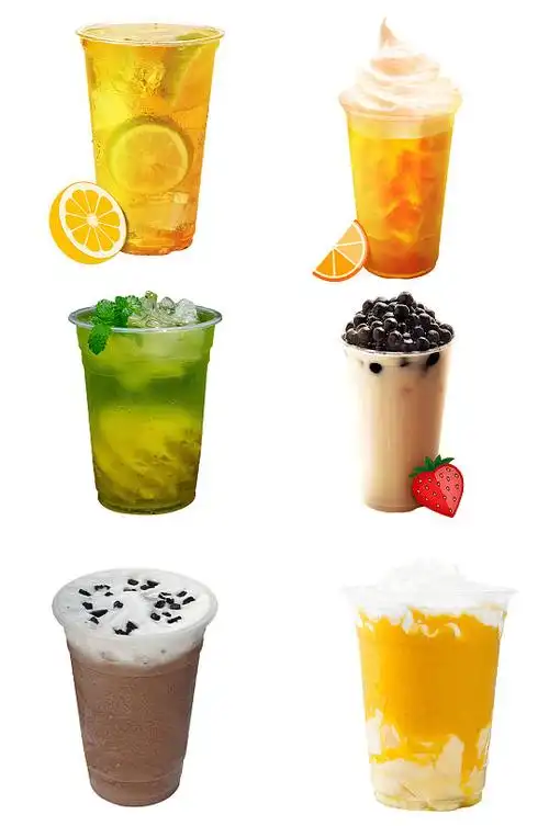 红豆奶茶果汁冷饮png-众图网
