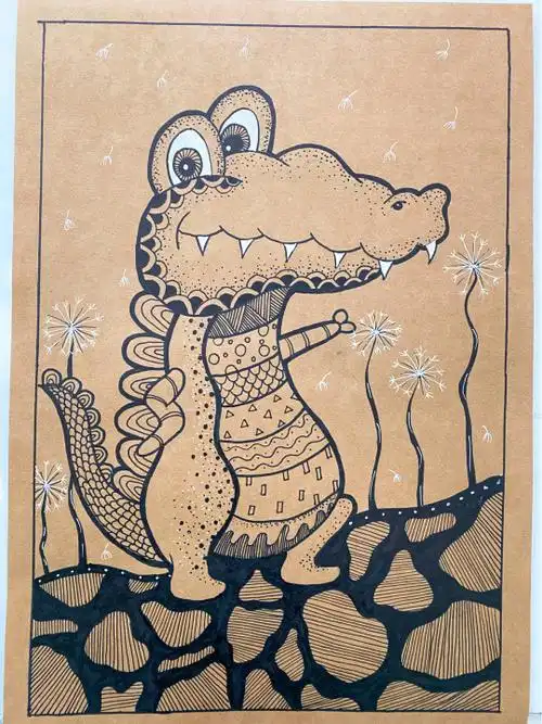 创意线描——《你好,小鳄鱼》是皮皮吖939596今日分享 护肤小