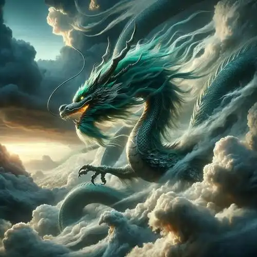 这款头像,以青龙为载体,它不仅仅是一个简单的标志,更是一首英勇的