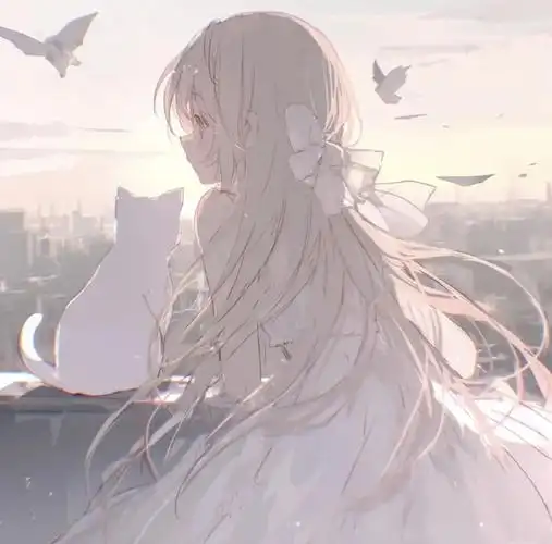 "路还长,温柔的事一定会发生".  #女生头像##动漫头像