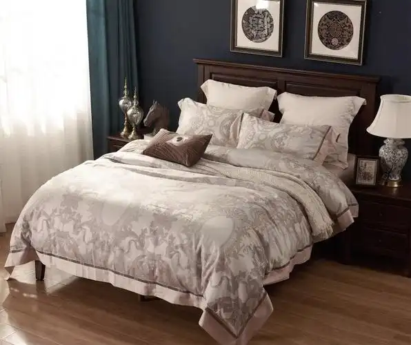 欧式贡缎提花四件套床单被套四件套单人双人高档被罩婚庆床上用品绝士