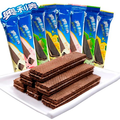 奥利奥(oreo) 双心脆威化饼干 散装多口味混合休闲食品独立包装儿童小