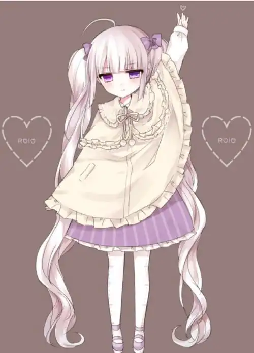 白发紫眸动漫女