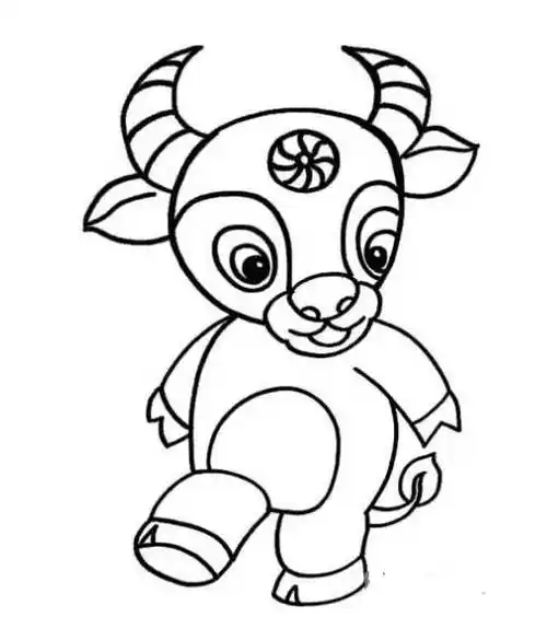 牛的简笔画 牛的简笔画卡通可爱