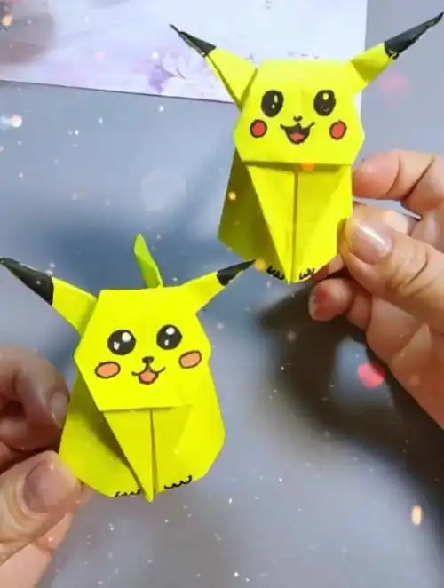 可可爱爱的皮卡丘折纸教程来了 这么可爱快来折一个吧