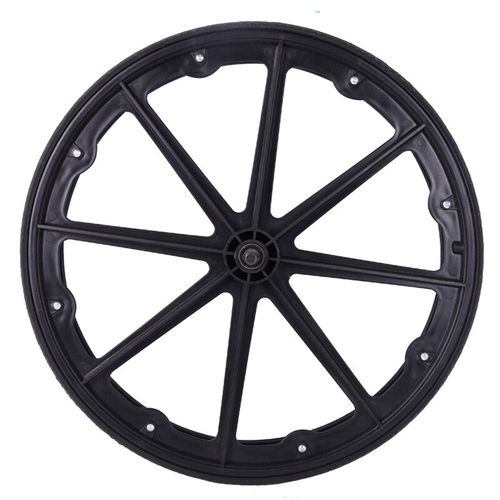 轮椅配件24寸轮子轮椅后轮整全套总成大轮免充气加厚铝 24寸整体轮