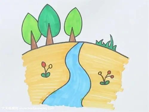 小溪简笔画