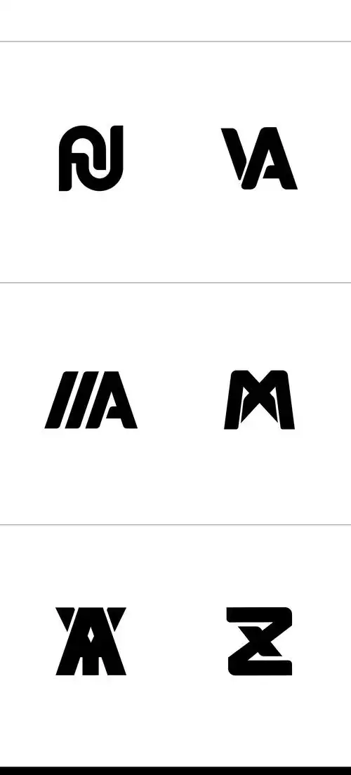 a b c与26个字母的logo合集