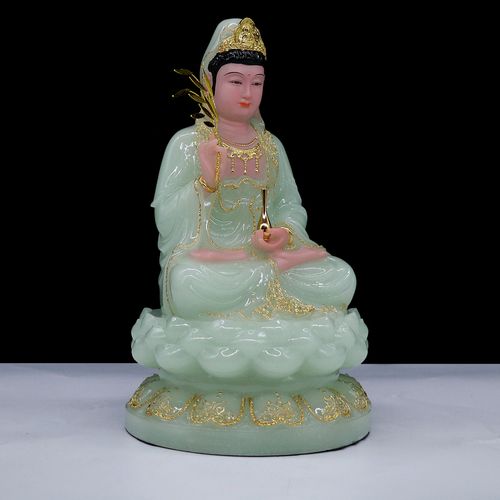 包邮汉白玉玉观音菩萨佛像佛教观音大南海观世音观音摆件