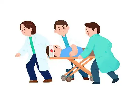 手绘卡通急救医生人物元素