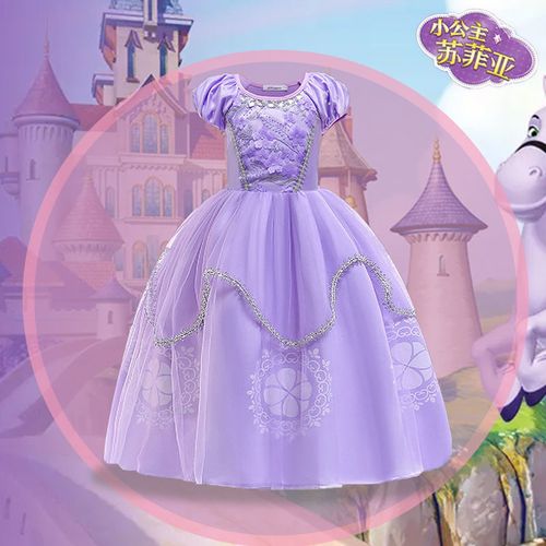 女童苏菲亚公主裙万圣节服装 sofia公主索菲亚连衣裙外贸童装礼服