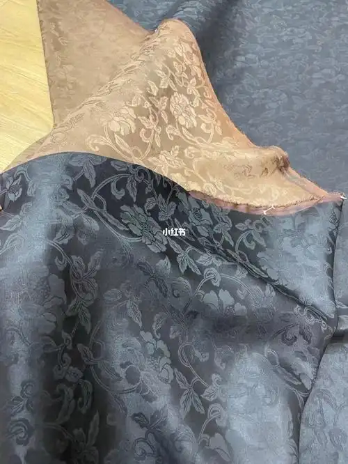 桑波缎提花#高级香云纱  #香云纱面料  #香云纱